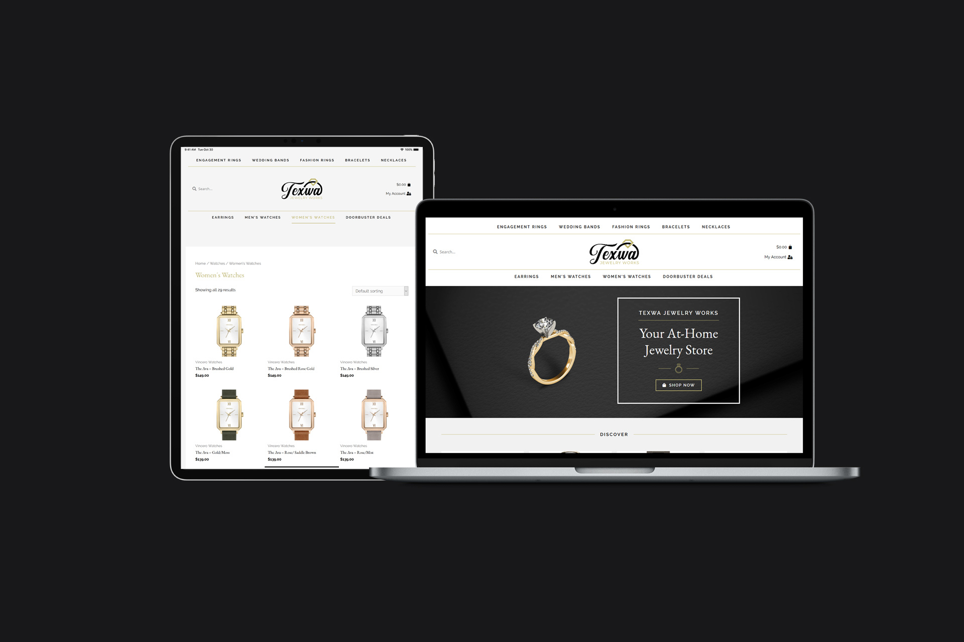 Jewelry eCommerce Website | WordPress Web Design and Development | E'finit Media San Antonio